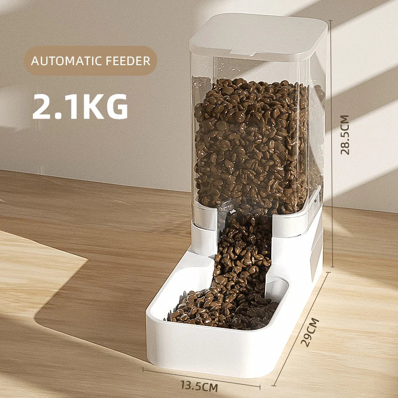 Automatic Cat & Dog Feeder and Water Dispenser – Large-Capacity Gravity Food Feeder & Waterer for Small and Large Pets