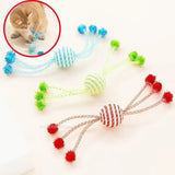 Interactive Cat Toy Set: Self-Hi Sticks, Ropes, and Bite-Resistant Wool Balls for Cats and Dogs