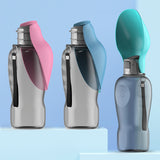800ml Portable Dog Water Bottle – Leakproof Travel Pet Bottle with Foldable Bowl for Outdoor Walks & Hiking