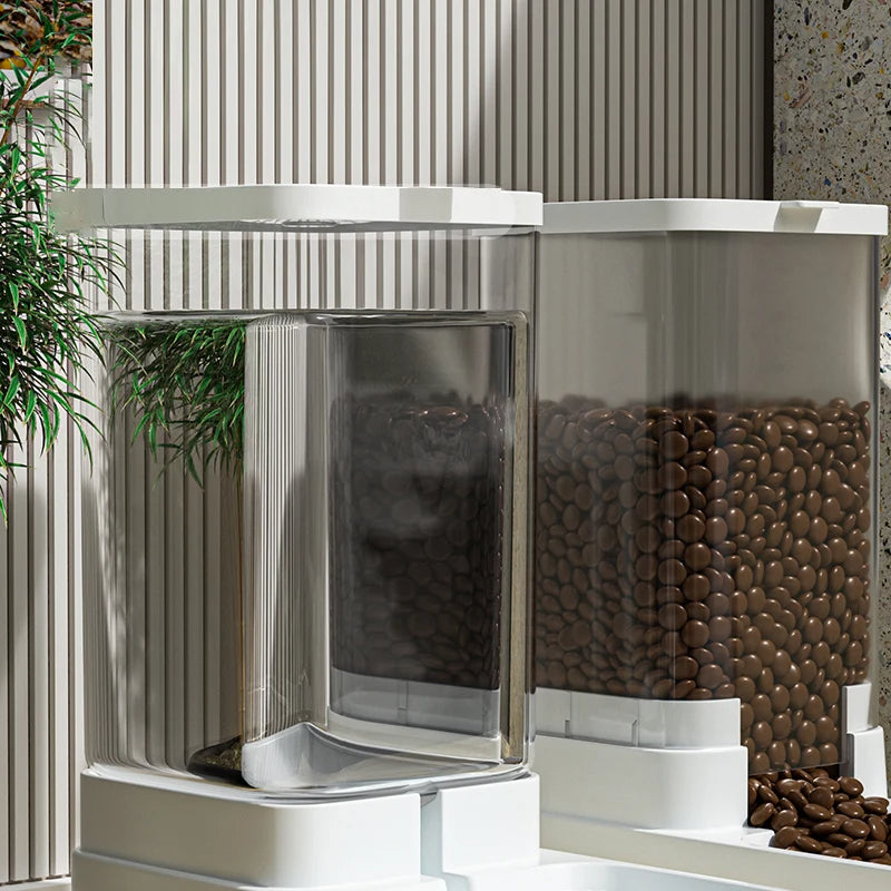 Automatic Cat & Dog Feeder and Water Dispenser – Large-Capacity Gravity Food Feeder & Waterer for Small and Large Pets