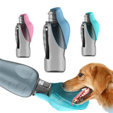 800ml Portable Dog Water Bottle – Leakproof Travel Pet Bottle with Foldable Bowl for Outdoor Walks & Hiking