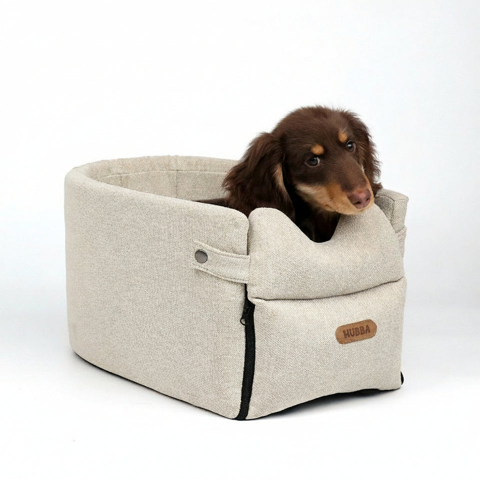 Portable Dog Car Seat Bed – Safety Travel Carrier for Small Dogs & Cats, Non-Slip & Breathable Pet Car Bed